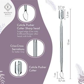 img 2 attached to Silver Professional Cuticle Cutter & Pusher Trimmer – Ideal Nail Care Tool for Manicure & Pedicure Beauty at Home, Spa, or Salon, Featuring Double Spring