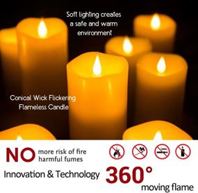 img 2 attached to 🕯️ LEDHub Flameless Candle 5'' with Conical Wick: Battery Operated (Includes Energizer Batteries for 550 Hours of Battery Life) - Remote and Timer - New Version