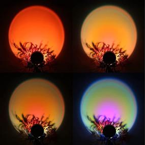 img 2 attached to 🌅 Sunset Lamp: Vibrant Multicolor Sunlight 16 Color Changing LED RGB Remote Control Sun Set Lamps for Room Decor and Relaxation