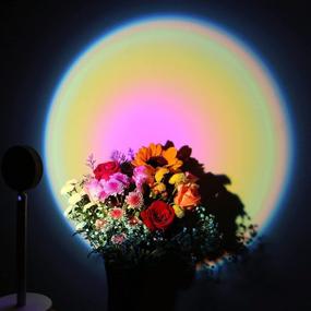 img 3 attached to 🌅 Sunset Lamp: Vibrant Multicolor Sunlight 16 Color Changing LED RGB Remote Control Sun Set Lamps for Room Decor and Relaxation