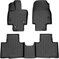 🚗 2020-2021 highlander smartliner floor mats: 2nd row black liner set for bench or bucket seats w/center console (non-hybrid) logo