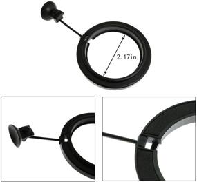 img 1 attached to Maxmoral 2pcs Black Fish Feeding Ring for Aquarium Fish Tank Mariculture - Floating Food Feeder Circle with Suction Cup (Round and Square)