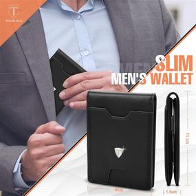 img 1 attached to 💼 TEEHON Minimalist Slim Wallet – Stylish Brother's Accessories with Advanced Blocking Technology for Men