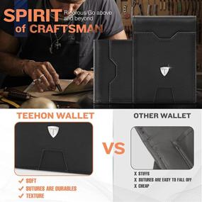 img 2 attached to 💼 TEEHON Minimalist Slim Wallet – Stylish Brother's Accessories with Advanced Blocking Technology for Men