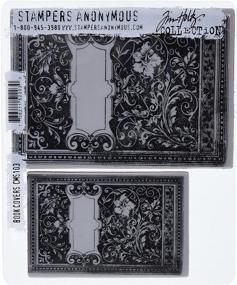 img 1 attached to 📚 Tim Holtz Cling Rubber Stamp Set, Book Covers by Stampers Anonymous