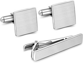img 4 attached to 👔 Stainless Steel Cufflinks by Merit Ocean: Perfect for Business Attire