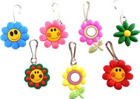 img 4 attached to 🌸 Charming Flowers: Zip up Your Style with Backpack Pendant Delights