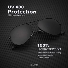 img 3 attached to 🕶️ KALIYADI Polarized Classic Sunglasses Blocking UV Rays