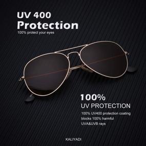 img 1 attached to 🕶️ KALIYADI Polarized Classic Sunglasses Blocking UV Rays