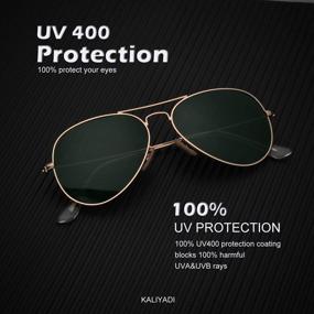 img 2 attached to 🕶️ KALIYADI Polarized Classic Sunglasses Blocking UV Rays