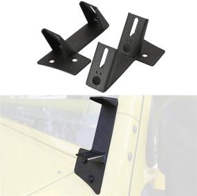 img 3 attached to Кронштейны для света Partol Dual A-Pillar - Улучшите свой Jeep Wrangler JK/JKU с помощью двух нижних фар-фонарей LED на лобовом стекле (1 пара, черные)