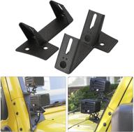 кронштейны для света partol dual a-pillar - улучшите свой jeep wrangler jk/jku с помощью двух нижних фар-фонарей led на лобовом стекле (1 пара, черные) логотип