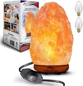 img 4 attached to Himalayan Pink Salt Lamp, 7-9 lbs, Handmade Natural Salt Rock Lamp with Dimmer Switch, Wood Base, ETL Certified, Night Light, Home Decor, Includes Extra Bulb, 7"-9" Height