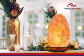 img 3 attached to Himalayan Pink Salt Lamp, 7-9 lbs, Handmade Natural Salt Rock Lamp with Dimmer Switch, Wood Base, ETL Certified, Night Light, Home Decor, Includes Extra Bulb, 7"-9" Height