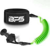 🌊 bps 'storm' premium coil bodyboard wrist leash - 4' coiled leash with plug for bodyboarding logo