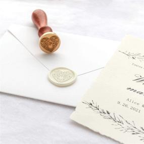 img 3 attached to 💌 VOOSEYHOME Heart Wax Seal Stamp with Rosewood Handle - Ideal for Invitations, Envelope Sealers, Letters, Posters, Gift Packings, Birthday Themed Parties, Weddings, and Signatures