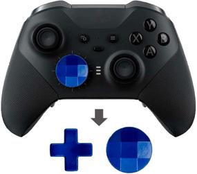 img 3 attached to 🔵 Chrome Blue Metal Plating Thumbsticks, D-Pads, 4 Paddles Hair Trigger Buttons (Mini & Medium) for Xbox One Elite Series 2 Controller