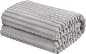 img 4 attached to 👶 Versatile 30”x40” Pearl Gray Fleece Baby Blanket for Girls and Boys – Soft Lightweight Toddler, Newborn, and Kids Throw – Ideal for Bed, Crib, Stroller