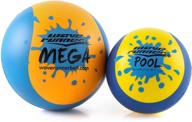 🌊 wave runner soft foam water skipping ball 2-pack bundle - speed duo set with mega ball & grip ball - ideal summer toy for beach, swimming pool, river, lake logo