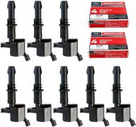 🔥 high-performance mas ignition coils dg511 gd511 fd508 + motorcraft spark plugs sp546 pzh14f bundle - compatible with ford lincoln f150 2005-2008 (8-pack, sp515 compatible) logo