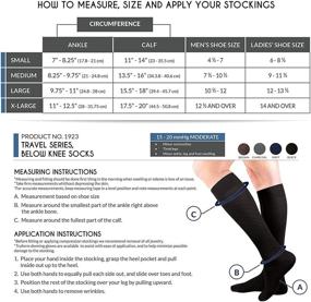 img 3 attached to 🧦 Truform Travel Compression Socks: Knee-High Over Calf, 15-20mmHg, Black (Medium) - For Men and Women