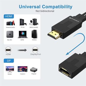 img 3 attached to 🔌 Адаптер/конвертер HDMI к DisplayPort 4K 60 Гц - Мужской HDMI к выходному адаптеру DP с аудио - Активный источник HDMI 2.0 для Display Port 1.2 Out - Совместим с Xbox One, Xbox 360, Nintendo Switch, Mac Mini - Поддержка 1080P 60 Гц