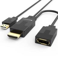 🔌 адаптер/конвертер hdmi к displayport 4k 60 гц - мужской hdmi к выходному адаптеру dp с аудио - активный источник hdmi 2.0 для display port 1.2 out - совместим с xbox one, xbox 360, nintendo switch, mac mini - поддержка 1080p 60 гц логотип