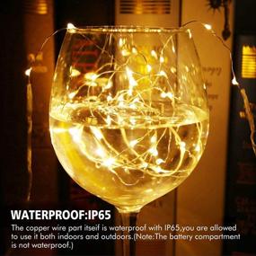 img 2 attached to 🎄 Chinety Fairy Lights Battery Operated 16ft 50 LED 4 Pack Christmas String Lights: Waterproof & Remote-Controlled Twinkle Starry Decor Lights for Bedroom Christmas Party