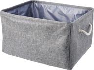 📦 large fabric storage basket container with handles and drawstring - amazon basics logo