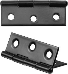 img 1 attached to 🔩 Pack of 16 Small Stainless Steel Folding Butt Hinges for Home Furniture Hardware, Piano Cabinets, with 96 Stainless Steel Screws Included