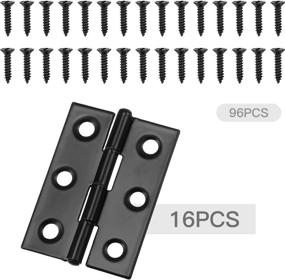 img 3 attached to 🔩 Pack of 16 Small Stainless Steel Folding Butt Hinges for Home Furniture Hardware, Piano Cabinets, with 96 Stainless Steel Screws Included