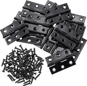 img 4 attached to 🔩 Pack of 16 Small Stainless Steel Folding Butt Hinges for Home Furniture Hardware, Piano Cabinets, with 96 Stainless Steel Screws Included