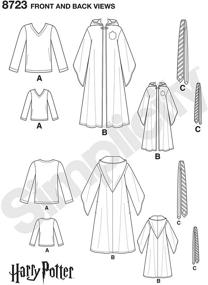 img 2 attached to Transform into the Wizarding World: Simplicity 8723 Harry Potter Cosplay and Halloween Costume Sewing Pattern for Kids, Teens, and Adults in Various Sizes XS-XL