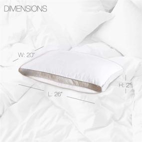img 3 attached to VCNY Home Mia Collection: Gusseted Sleeping Pillow, 🛏️ Extra Comfort for Side and Back Sleepers (2-Pack, White)