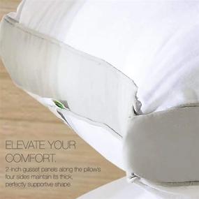 img 2 attached to VCNY Home Mia Collection: Gusseted Sleeping Pillow, 🛏️ Extra Comfort for Side and Back Sleepers (2-Pack, White)