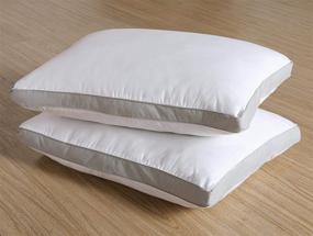 img 4 attached to VCNY Home Mia Collection: Gusseted Sleeping Pillow, 🛏️ Extra Comfort for Side and Back Sleepers (2-Pack, White)