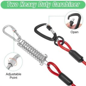 img 4 attached to 🐶 Ultimate Heavy Duty Dog Tie Out Cable: Extra Durable with Shock Absorbing Spring, Rotatable Hook for Yard and Camping, Anti-Rust Chains for Outdoor Use - 30ft, Up to 250lbs