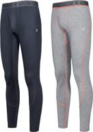 👕 men's thermal underwear set by little donkey andy - performance base layer with wicking technology - active long johns top & bottom with fly logo