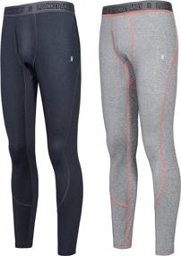 img 4 attached to 👕 Men's Thermal Underwear Set by Little Donkey Andy - Performance Base Layer with Wicking Technology - Active Long Johns Top & Bottom with Fly