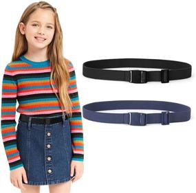 img 4 attached to 👦 JASGOOD Adjustable Elastic Children Toddlers Boys' Belts: Stylish & Comfortable Accessories for the Little Ones