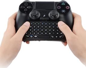 img 3 attached to 🎮 CEStore PS4 Wireless Bluetooth Mini Chatpad Keyboard with Rechargeable Gamepad and 3.5mm Live Chat Headset Audio Jack for Sony PS4 DualShock Controller