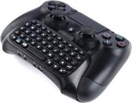 🎮 cestore ps4 wireless bluetooth mini chatpad keyboard with rechargeable gamepad and 3.5mm live chat headset audio jack for sony ps4 dualshock controller логотип