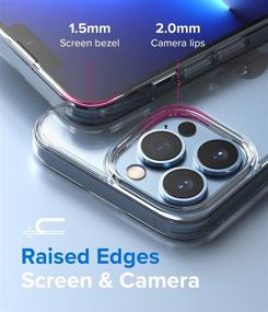 img 1 attached to 📱 Ringke Fusion iPhone 13 Pro Case - Anti-Fingerprint Translucent Hard Frost Back, Shockproof Soft TPU Bumper Phone Cover for 6.1-inch (2021) - Matte Clear - Compatible with iPhone 13 Pro