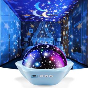 img 4 attached to OneFire Night Lights for Kids Room, 360° Rotating Star Night Light Projector, 12 Light Modes Night Light Projector for Kids, 6 Slides Star Projector Night Light for Kids Night Lights for Bedroom, USB-Powered