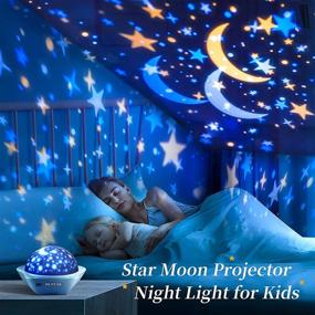 img 2 attached to OneFire Night Lights for Kids Room, 360° Rotating Star Night Light Projector, 12 Light Modes Night Light Projector for Kids, 6 Slides Star Projector Night Light for Kids Night Lights for Bedroom, USB-Powered
