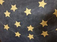 gold glittery paper hanging star garland: perfect for holiday, birthday, graduation, and wedding parties logo