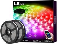 🌈 le led strip lights, 32.8ft color changing wifi smart led strips, smd 5050 led rope light, app & remote controlled tape light for bedroom, home, and kitchen логотип