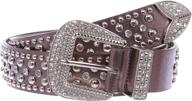 💎 sparkling western rhinestone & studded leather belt: add glamour to your outfit logo