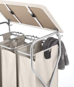 img 1 attached to Tan Whitmor Easy-Lift 🧺 W Triple Folding Laundry Sorter Table