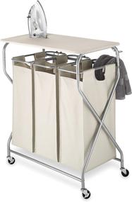 img 2 attached to Tan Whitmor Easy-Lift 🧺 W Triple Folding Laundry Sorter Table